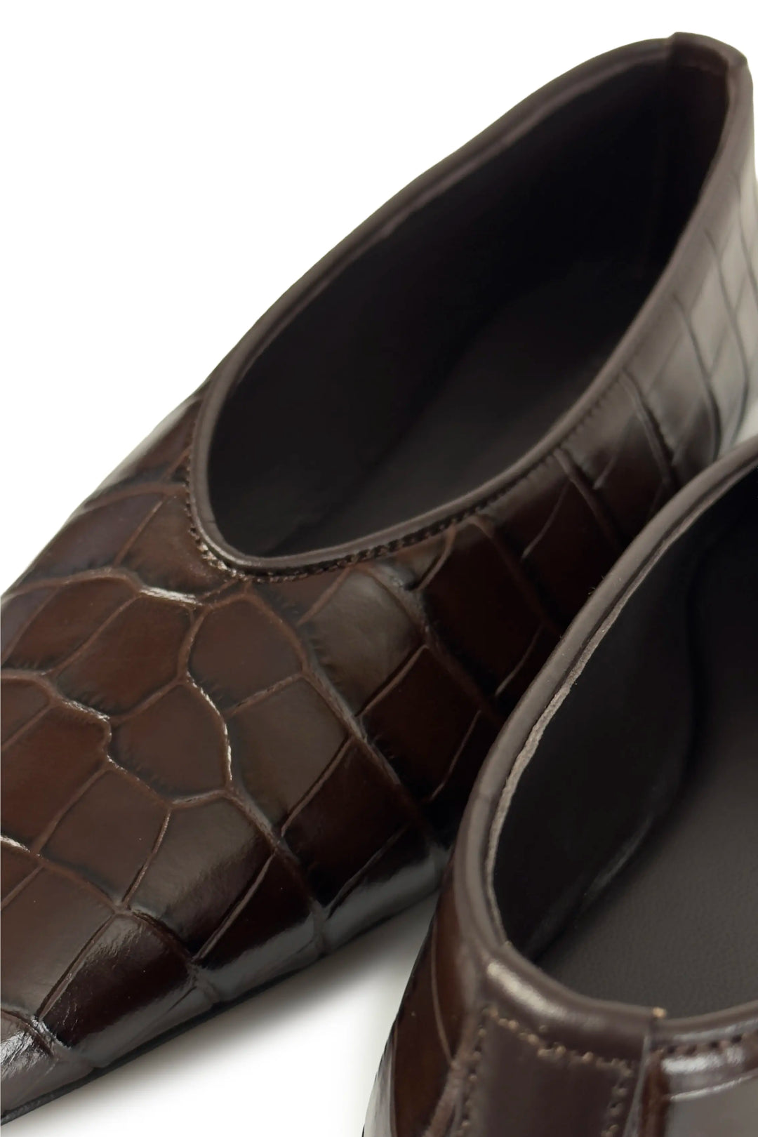 Dear Frances Topo Flat  Espresso Croc