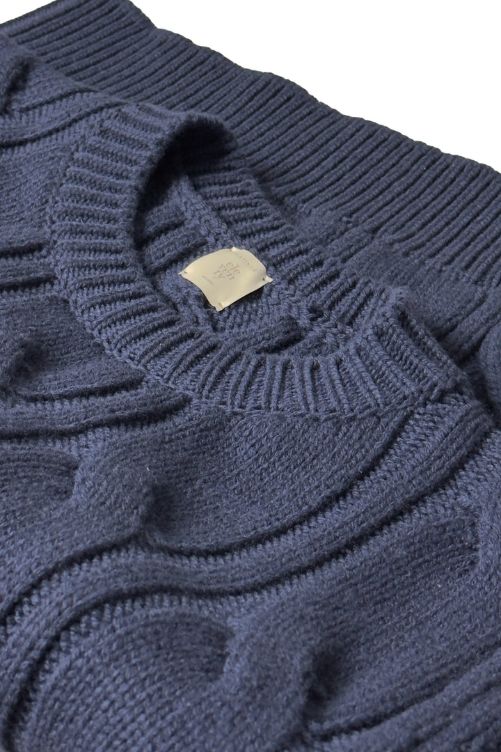 Eleventy Wool Cable-Knit Sweater