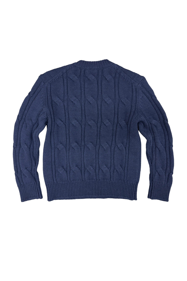 Eleventy Wool Cable-Knit Sweater