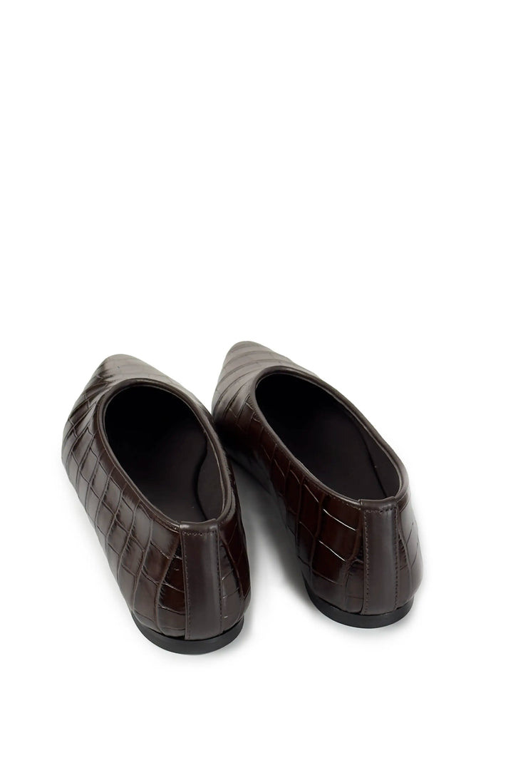Dear Frances Topo Flat  Espresso Croc