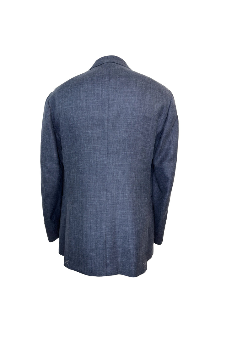 Blue checkered jacket on a white background