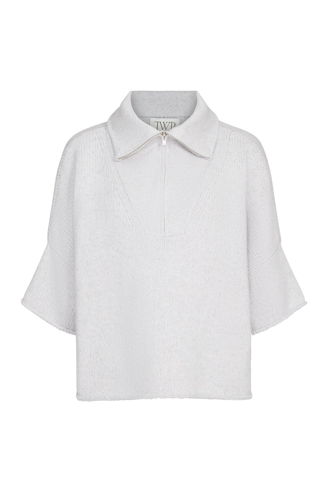 White blouse with a collar on a white background