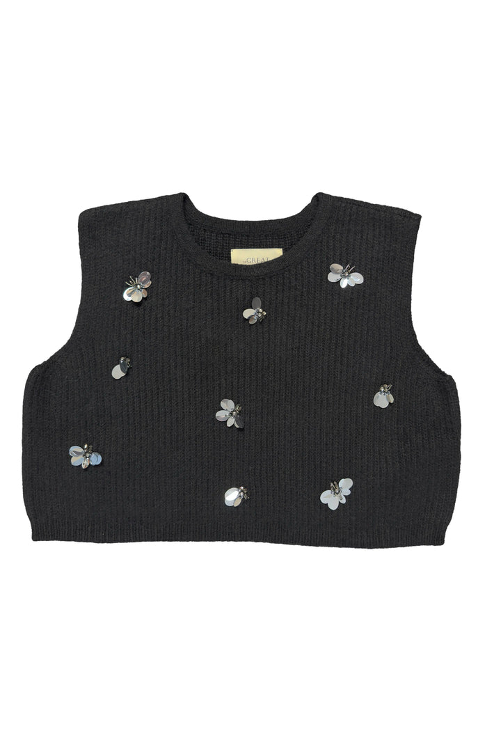 THE GREAT Embellished Sweater Vest