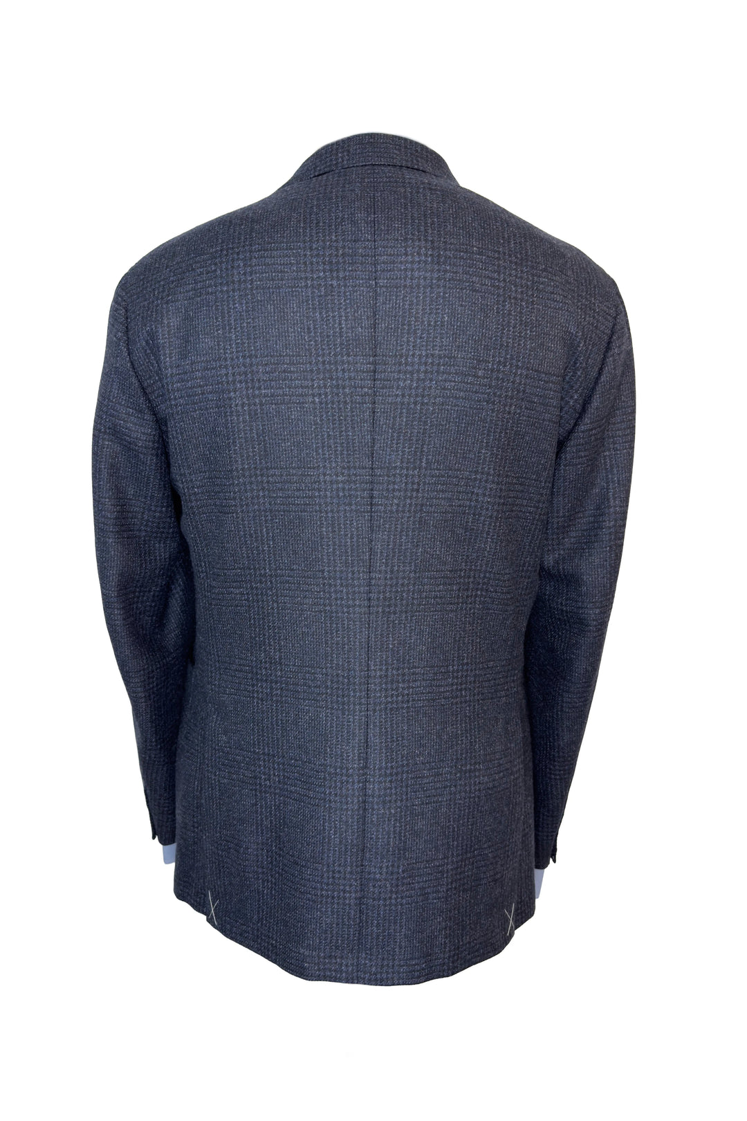 LUCIANO BARBERA NAVY PLAID JACKET