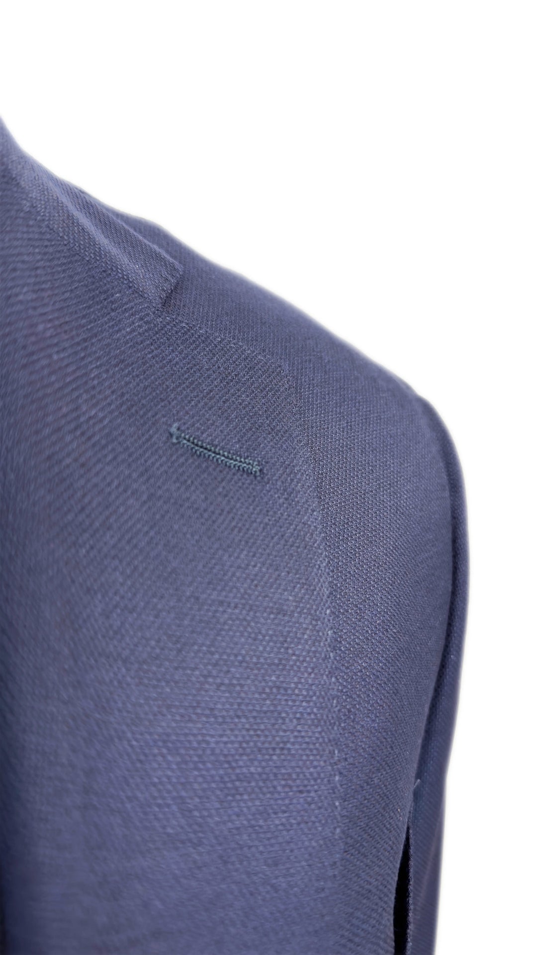 Navy blue sweater with a small logo on a white background