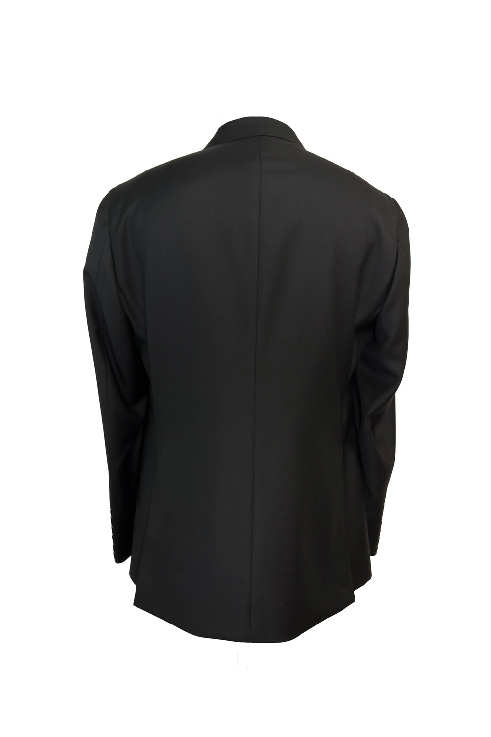 Black suit jacket on a white background