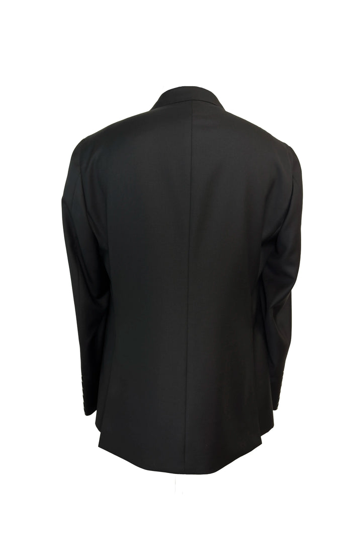 Black suit jacket on a white background