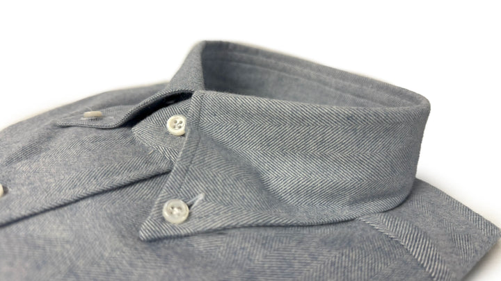 LUCIANO BARBERA BRUSHED TWILL SHIRT