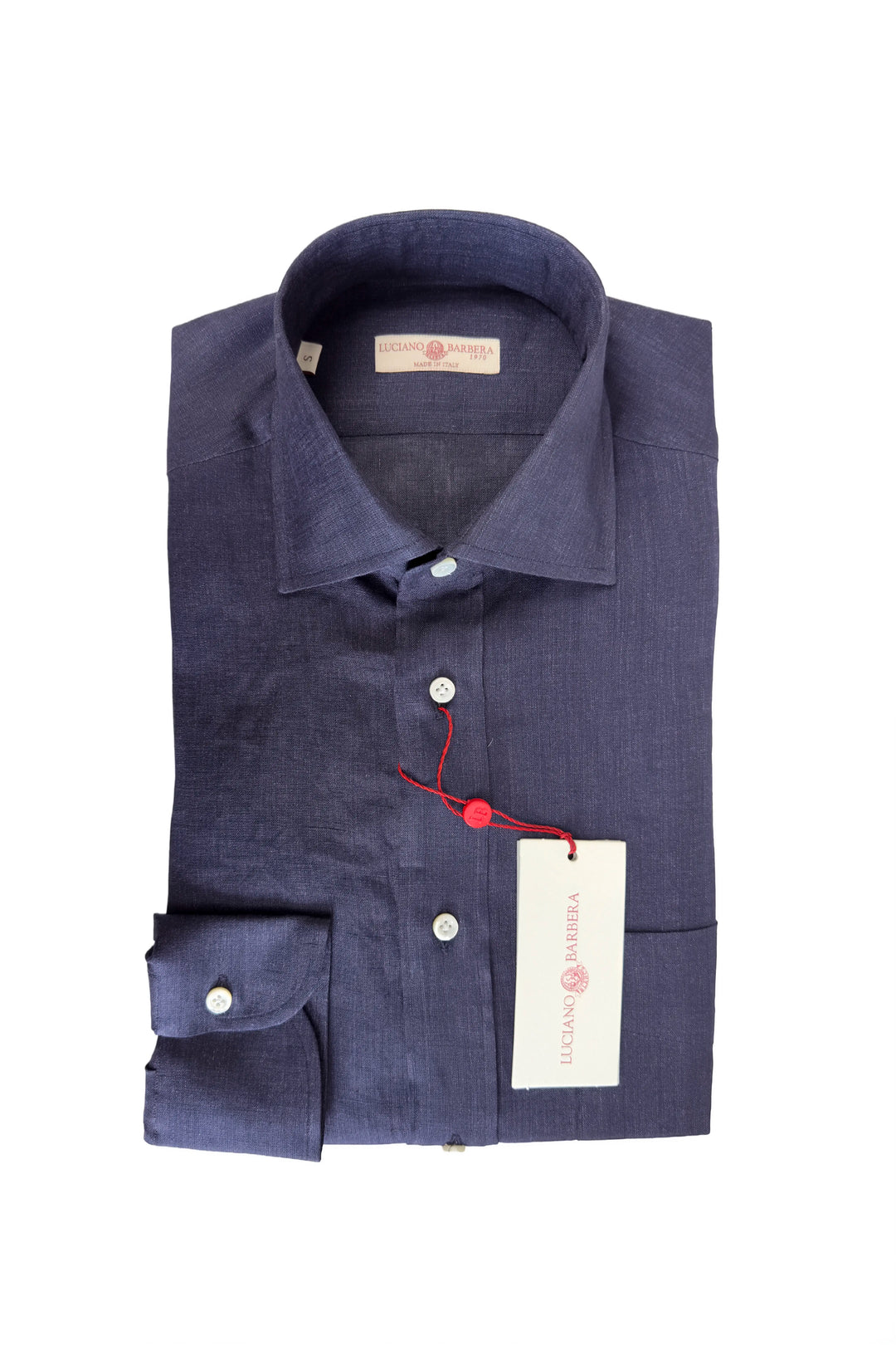 luciano barbera dress shirt Luciano Barbera Luxury Shirt Cotton Large Red Pink Check 48SH0129