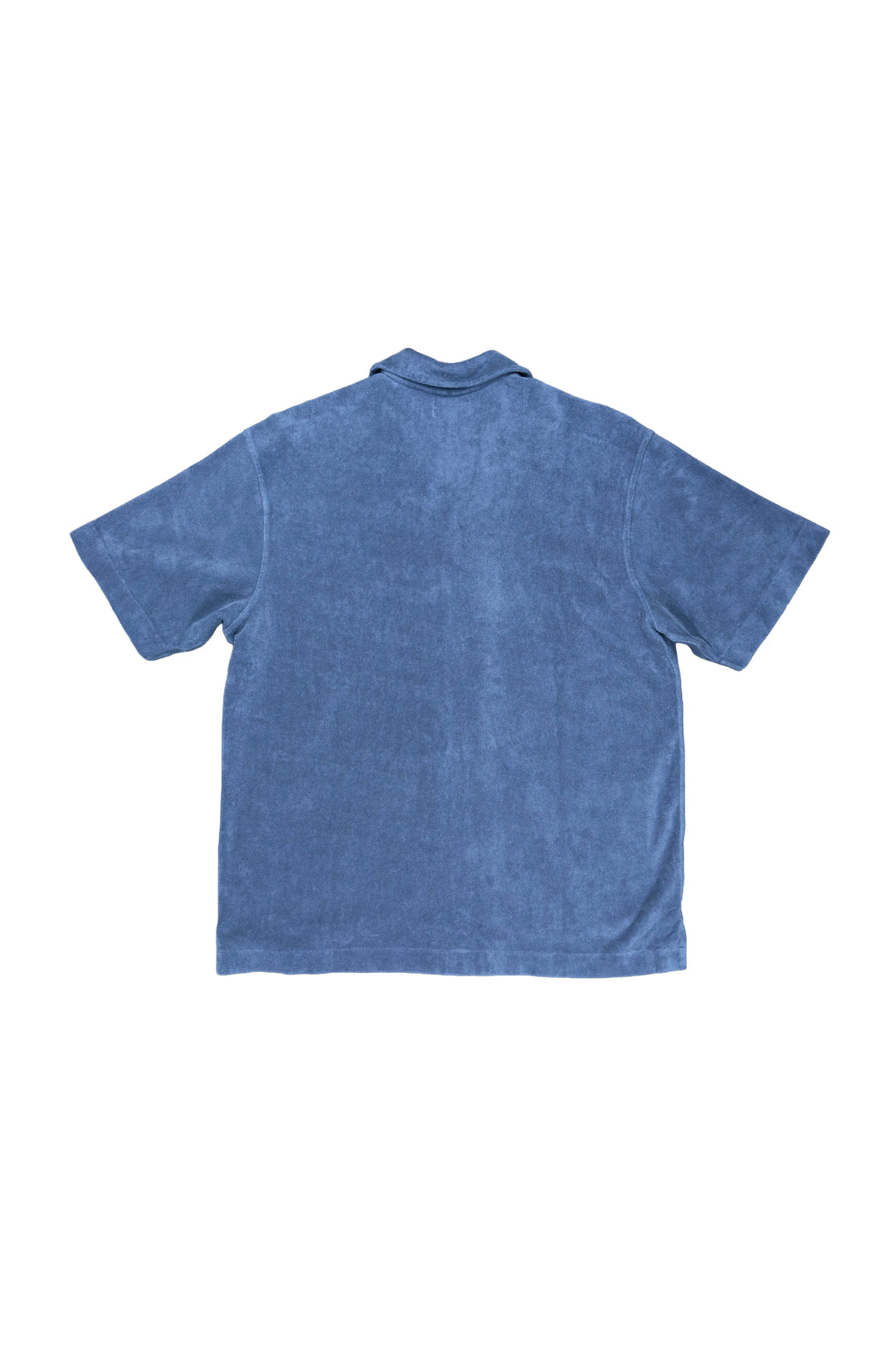 Blue polo shirt on a white background