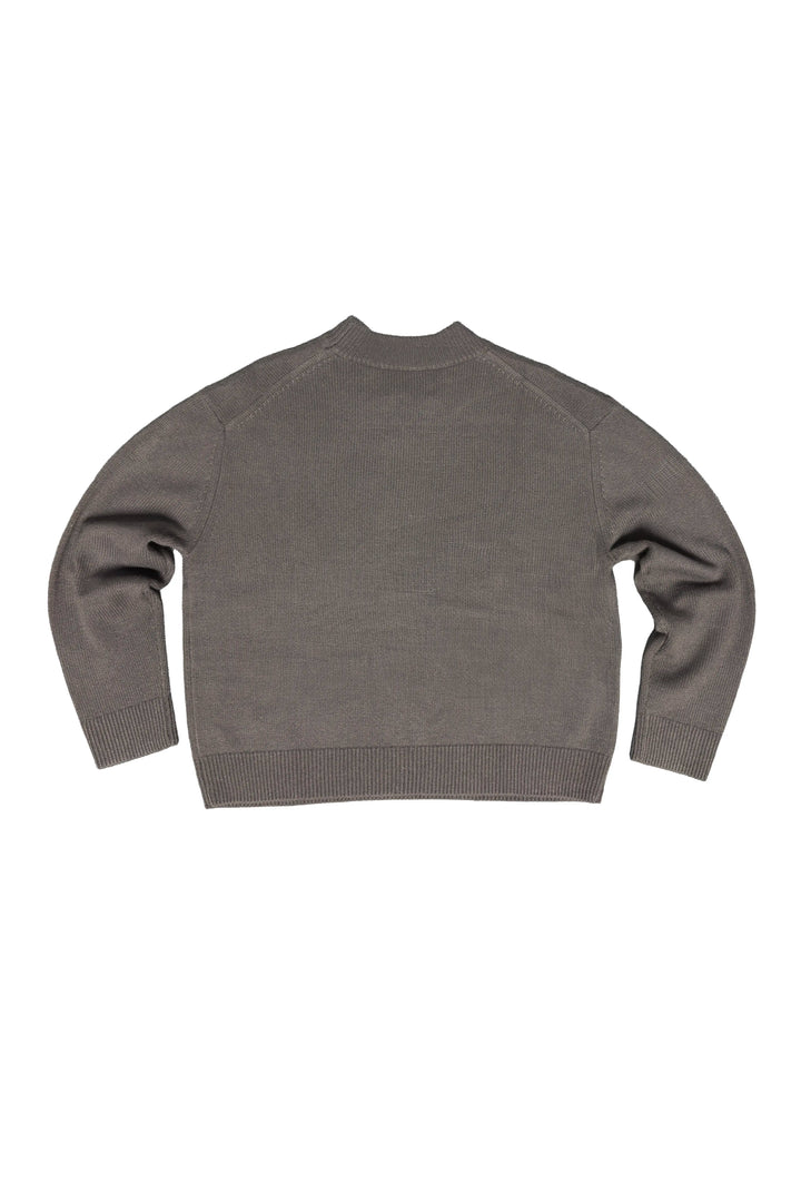 Gray sweater on a white background