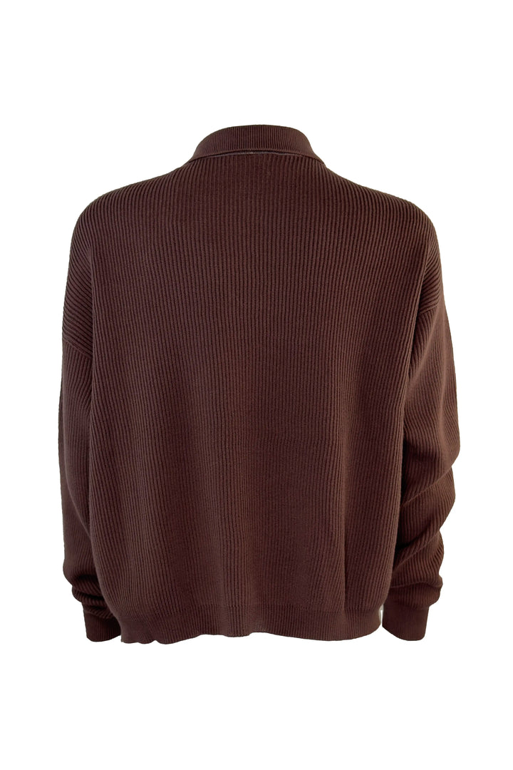BRUNELLO CUCINELLI COTTON RIB POLO