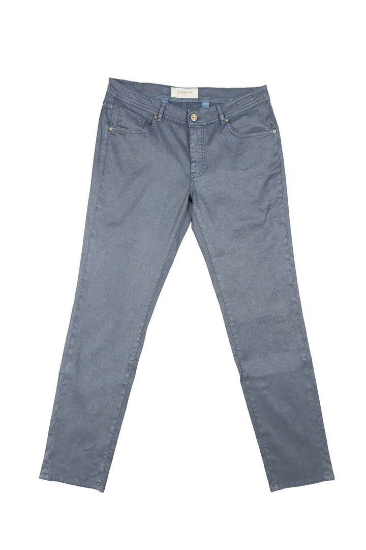 Pair of blue jeans on a white background