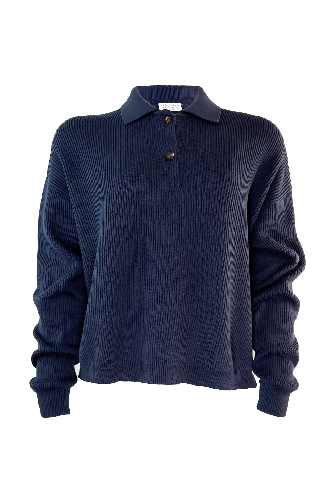 BRUNELLO CUCINELLI COTTON RIB POLO