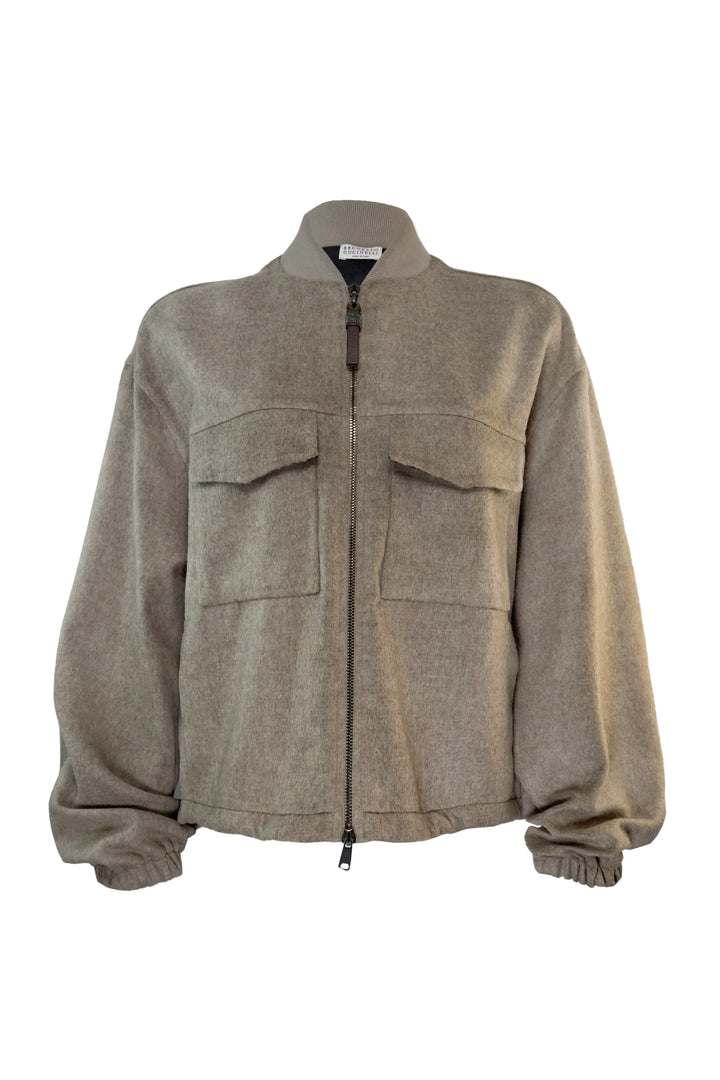 BRUNELLO CUCINELLI WOOL BOMBER JACKET