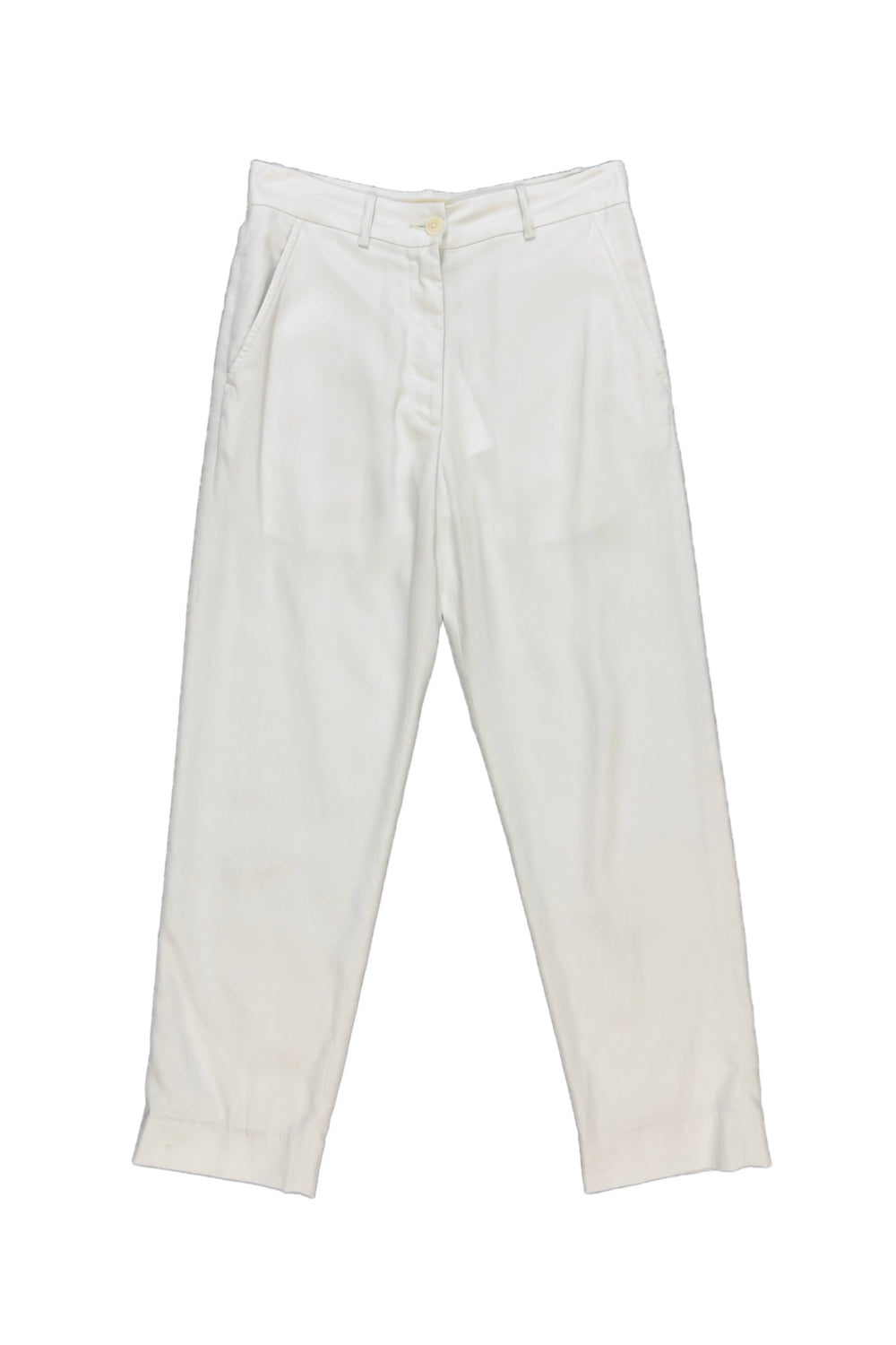 White pants on a white background