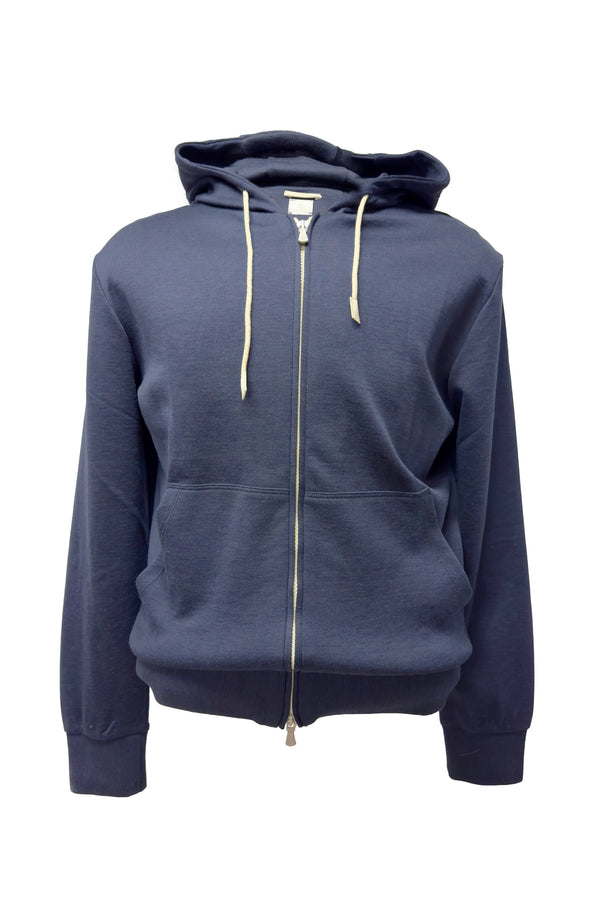 ELEVENTY NAVY COTTON HOODY