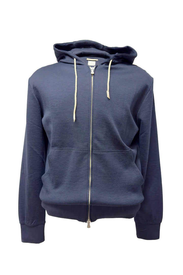 ELEVENTY NAVY COTTON HOODY