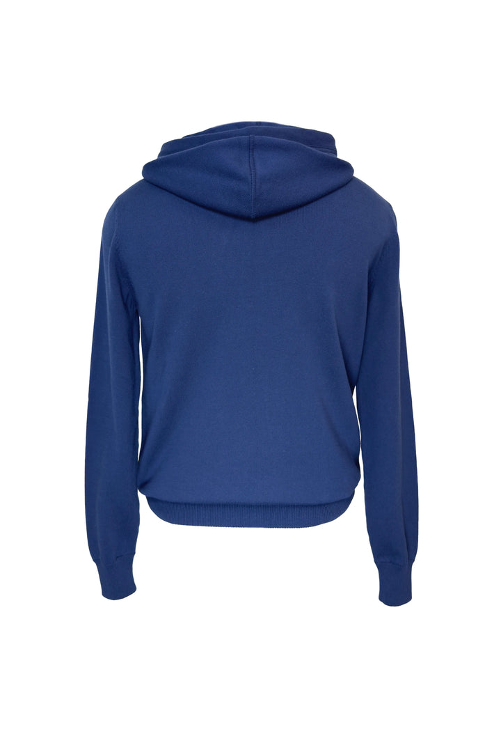 Blue hoodie on a white background