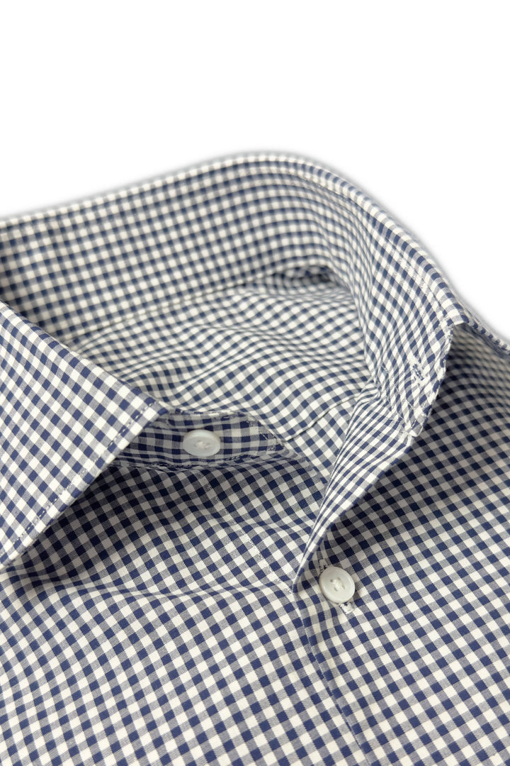LAWRENCE COVELL NAVY CHECK SHIRT