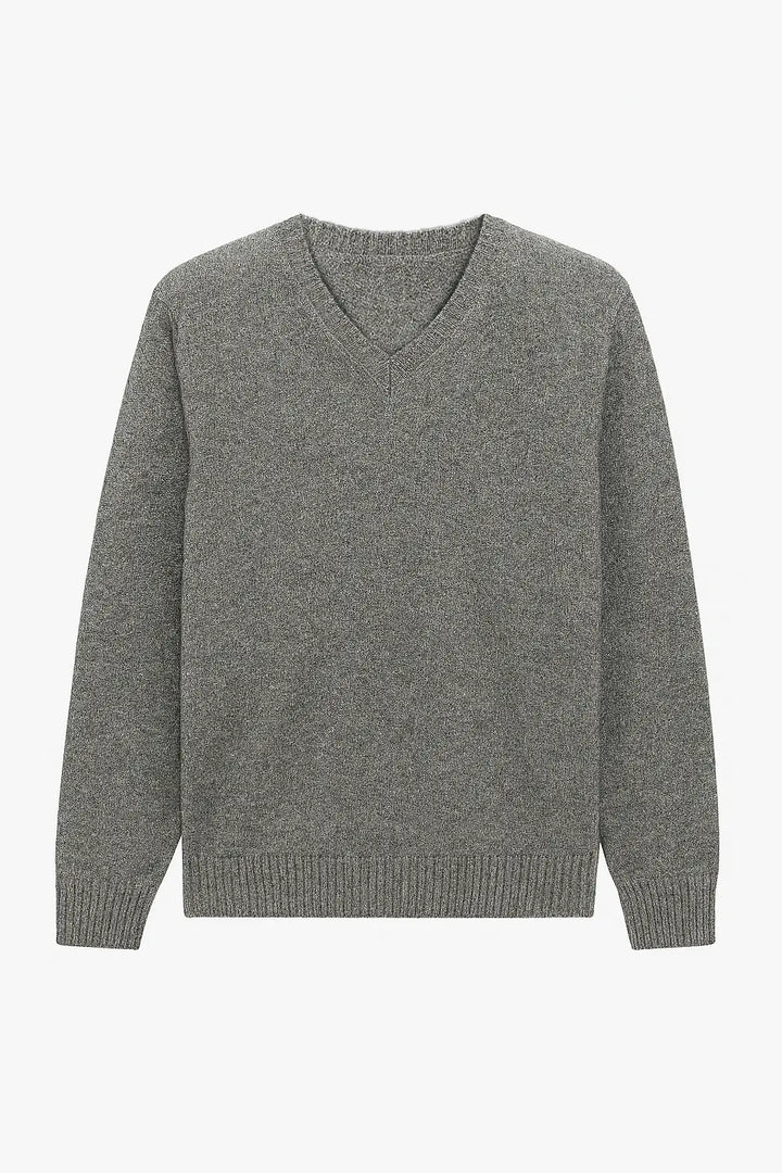 HARTFORD SEAMLESS V-NECK WOOL SWEATER