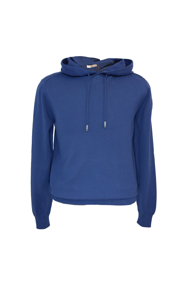 Blue hoodie on a white background