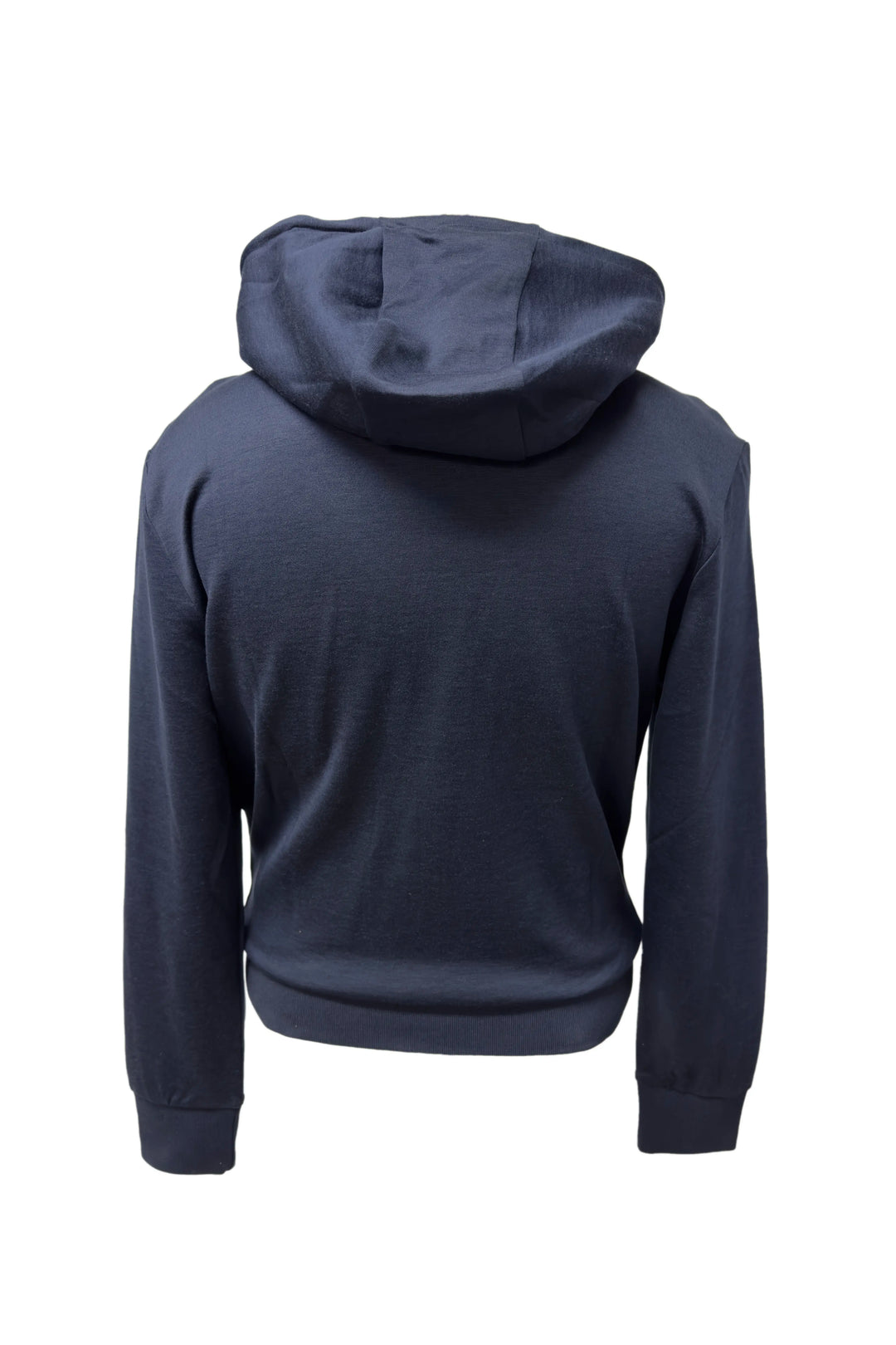 Navy blue hoodie on a white background