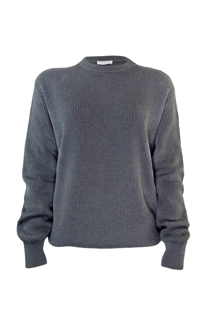 BRUNELLO CUCINELLI COTTON RIB CREWNECK