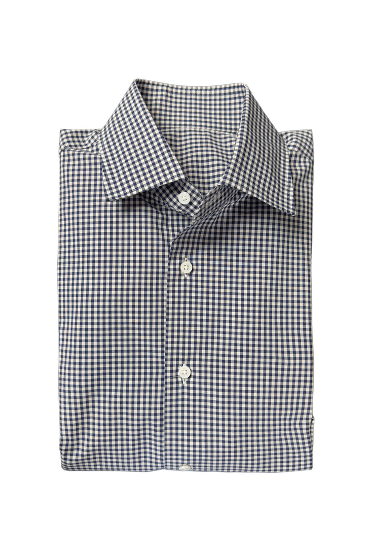 LAWRENCE COVELL NAVY CHECK SHIRT