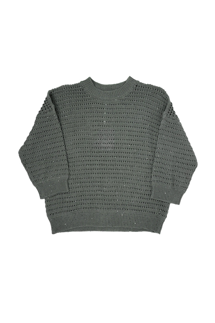 Gray knitted sweater on a white background