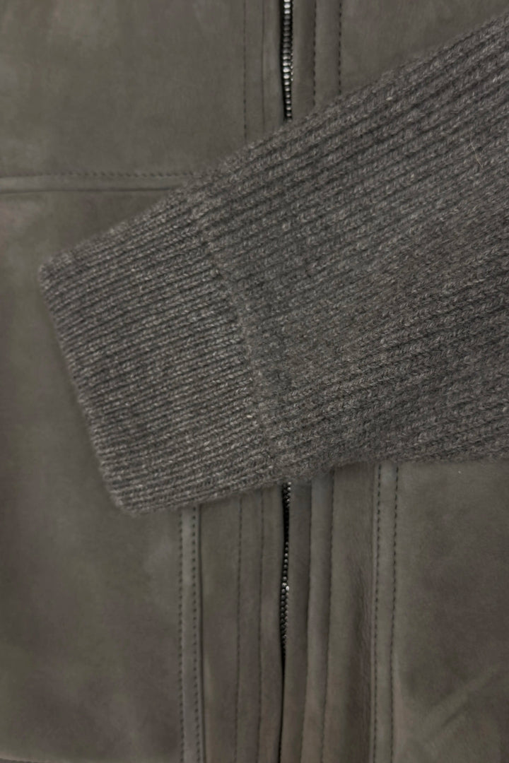 FIORONI SHEARLING SWEATER JACKET