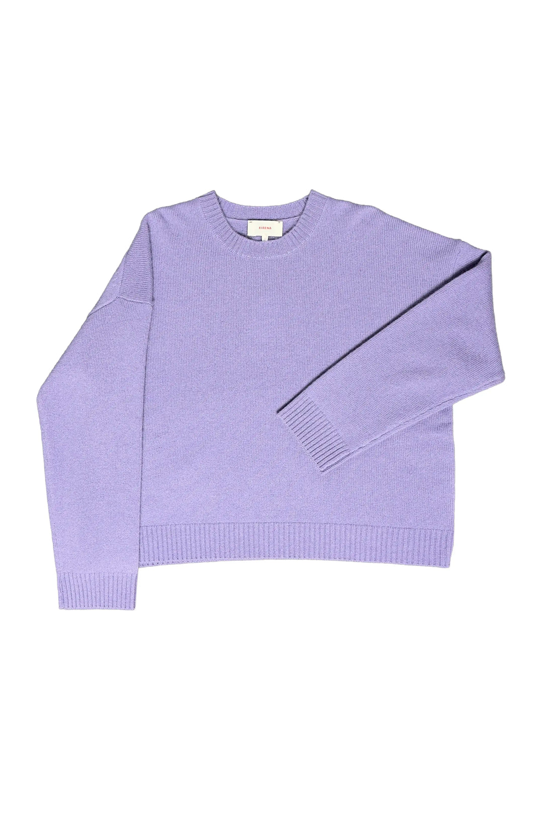 Lavender sweater on a white background