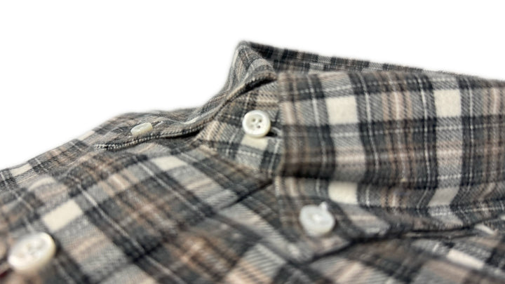 LUCIANO BARBERA PLAID FLANNEL SHIRT