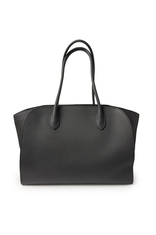 THE ROW MARLO 14 BAG IN BLACK LEATHER