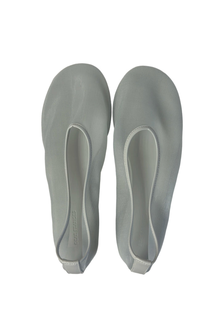 Pair of gray insoles on a white background