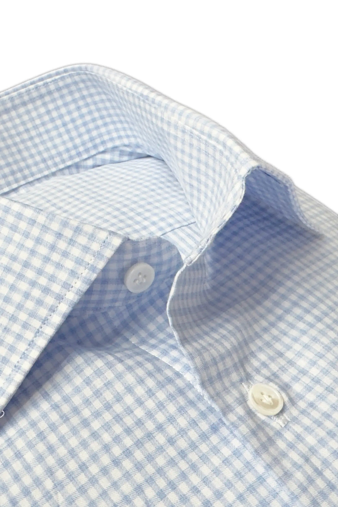 LAWRENCE COVELL LIGHT BLUE CHECK SHIRT