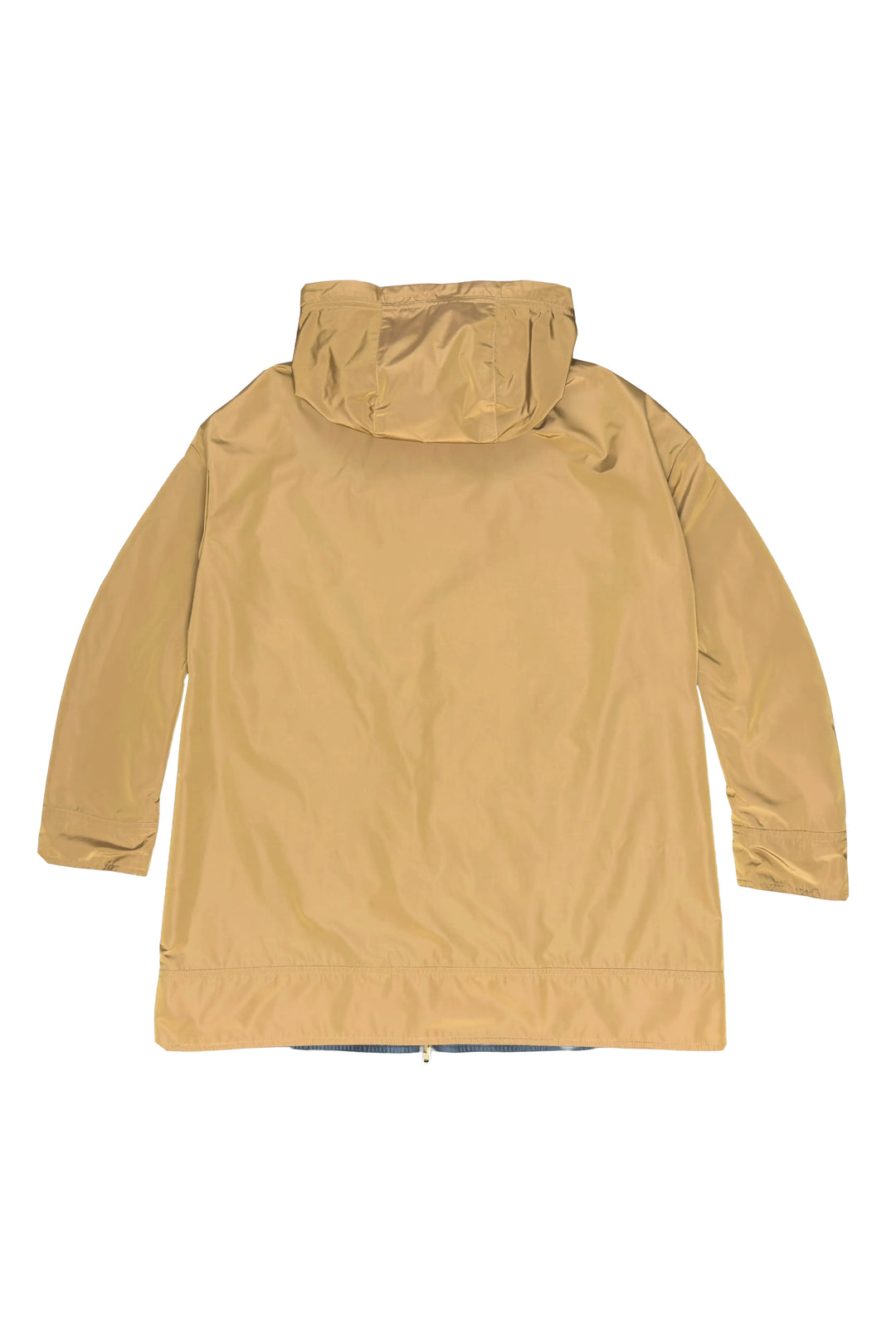 Beige hooded jacket on a white background