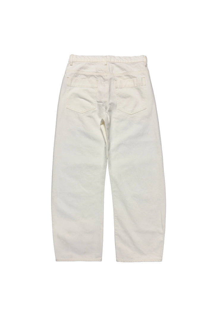 White jeans on a white background