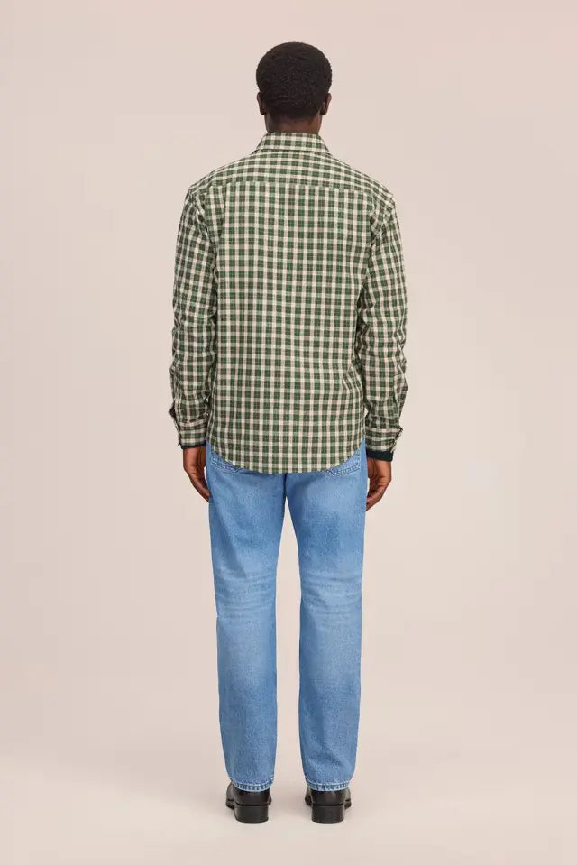 NN07 Deon 5465 Green Check Flannel Shirt, product image
