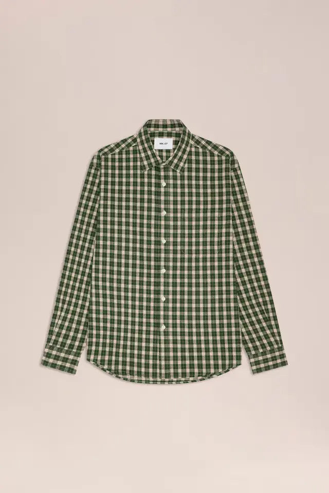 NN07 Deon 5465 Green Check Flannel Shirt, product image