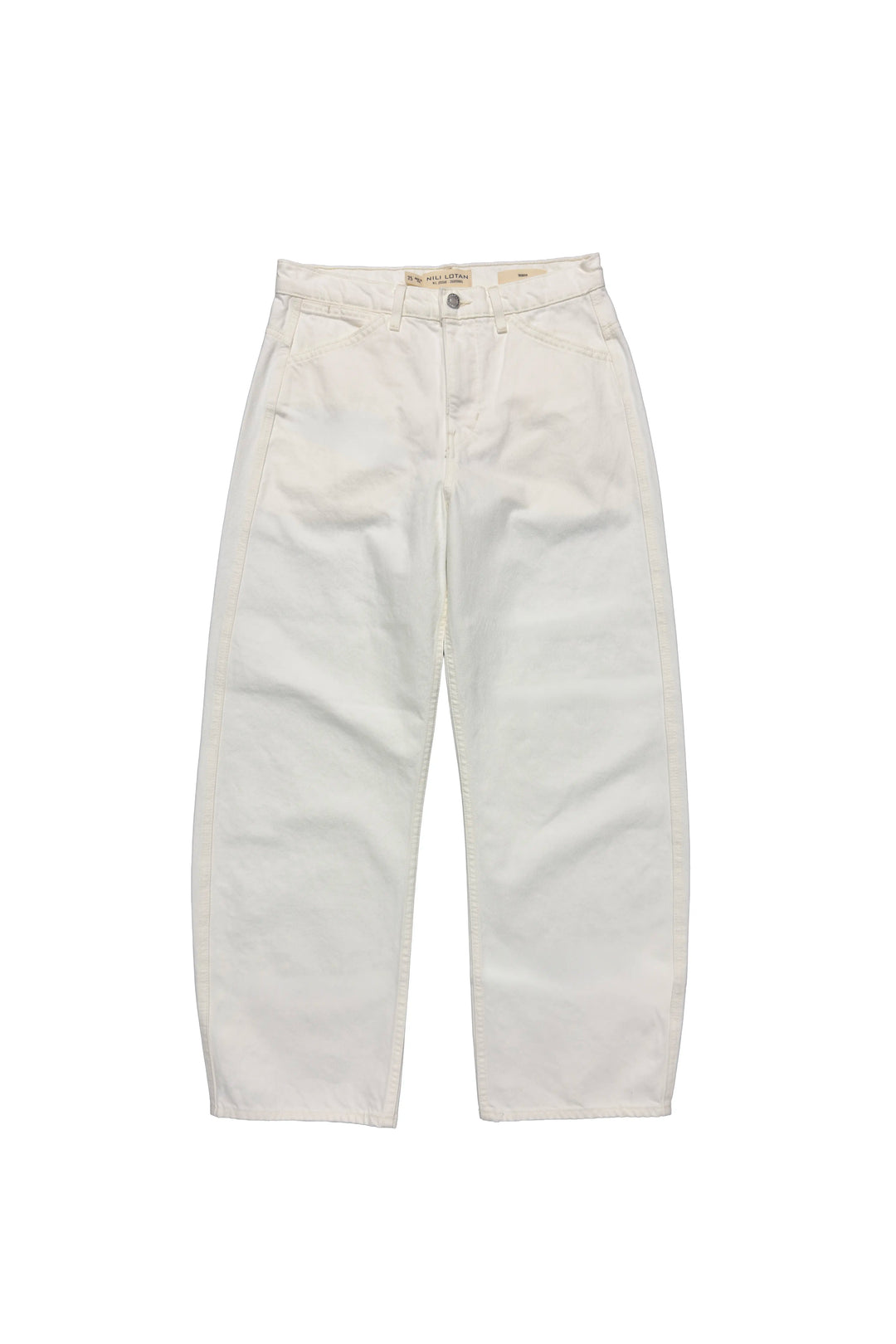 White jeans on a white background