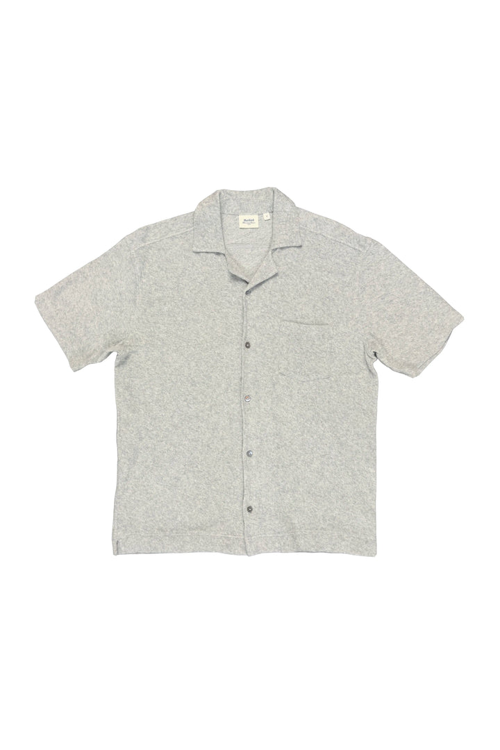 Gray short-sleeve shirt on a white background