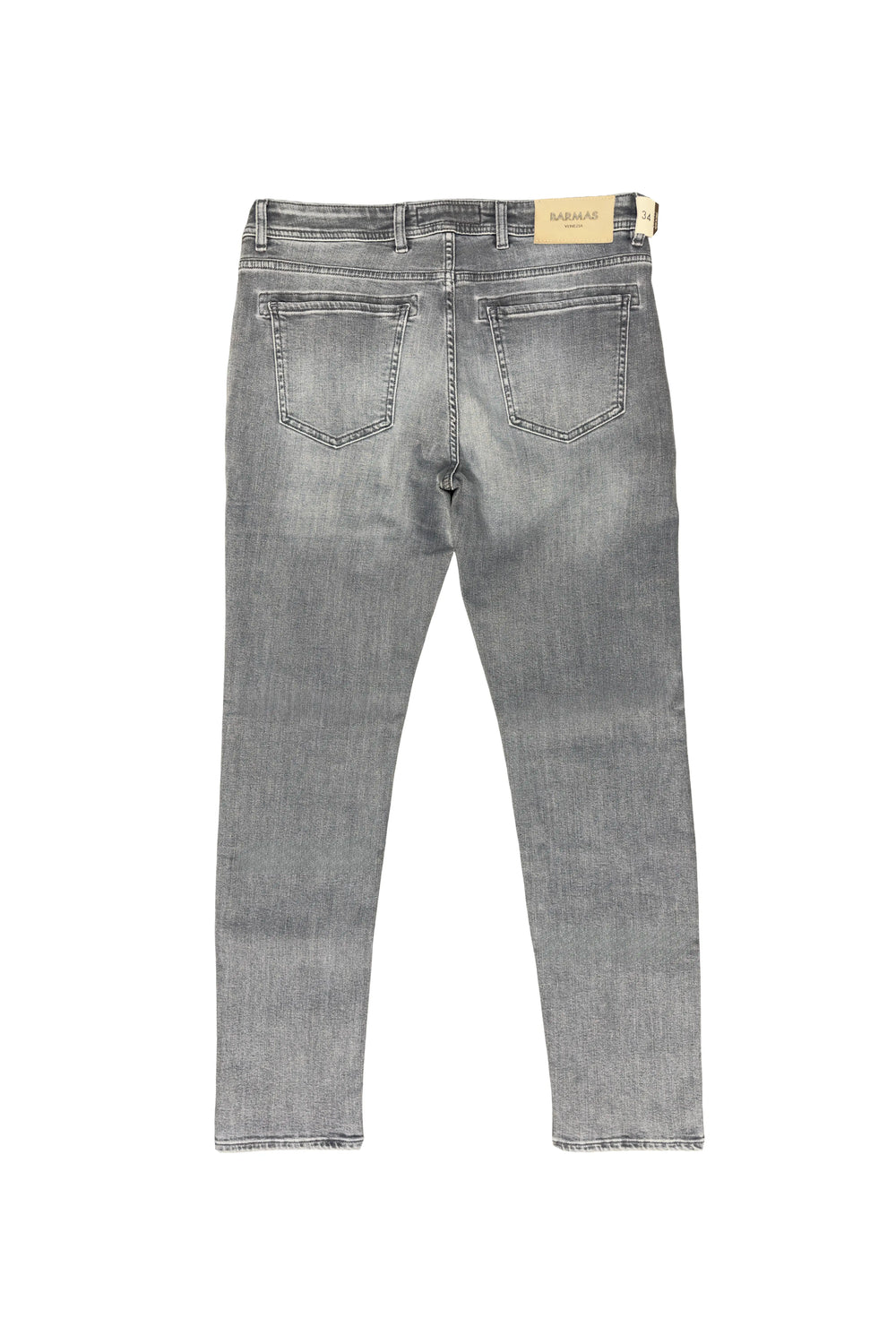 Gray jeans on a white background