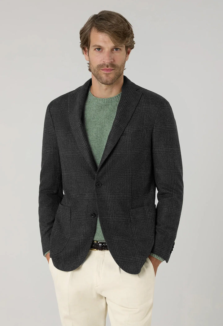 BOGLIOLI CHARCOAL PLAID JACKET