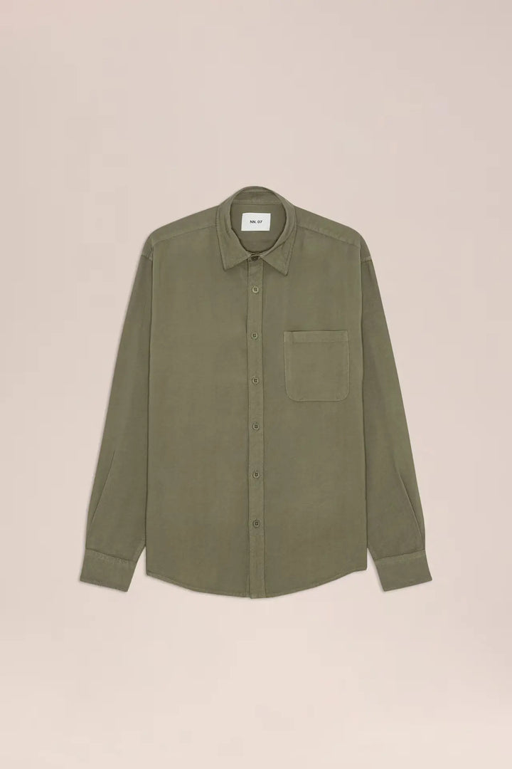 NN07 Deon 5027 Olive Twill Shirt, product image