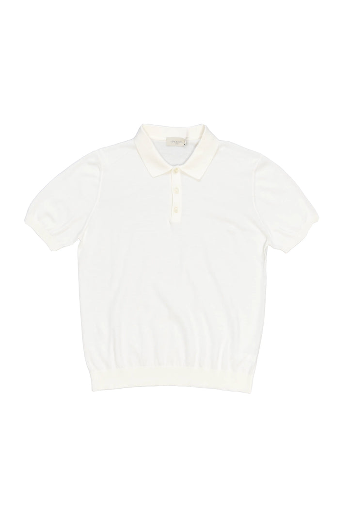 White short-sleeve shirt on a white background