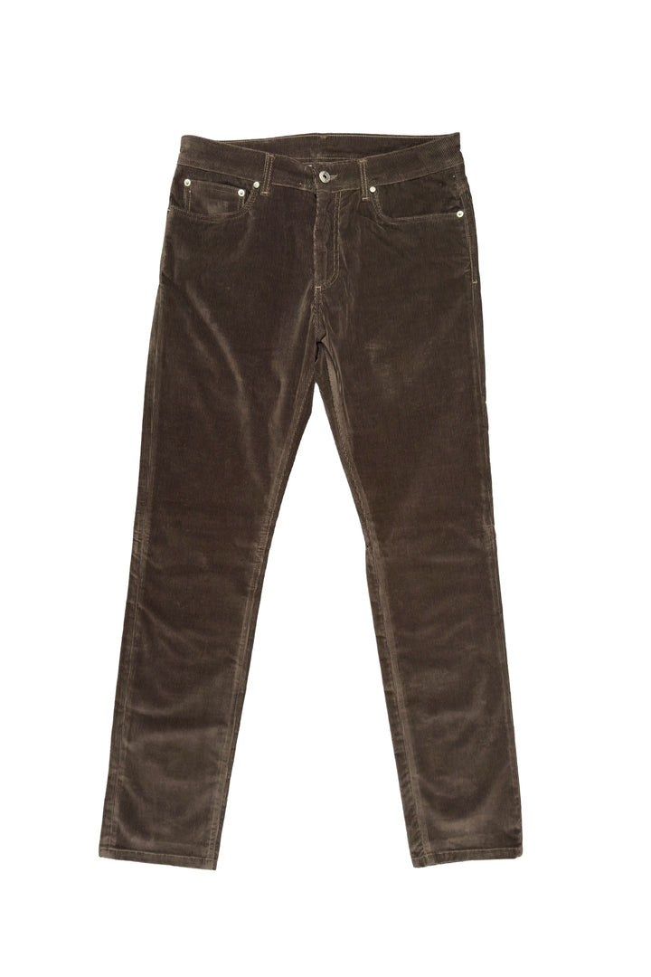 LUCIANO BARBERA 5 POCKET BROWN CORD PANT