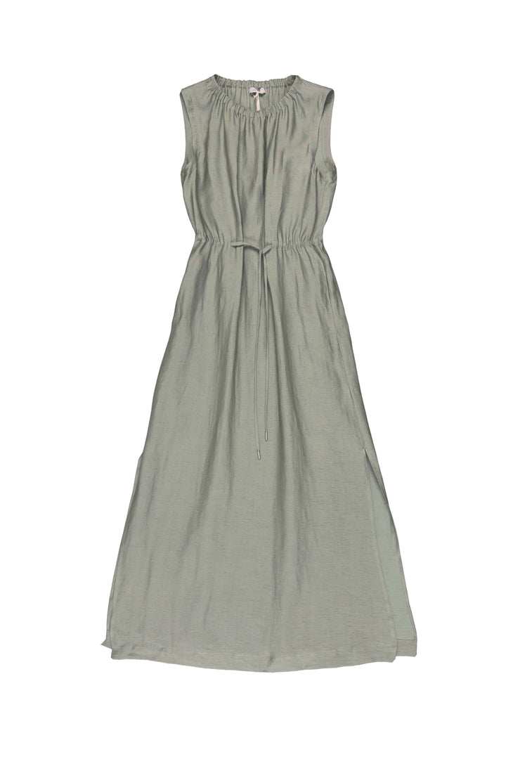 Green dress on a white background