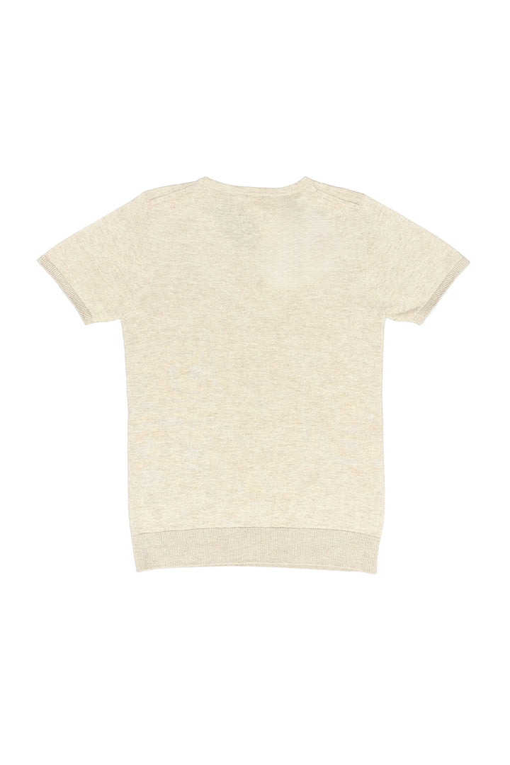 Beige t-shirt on a white background
