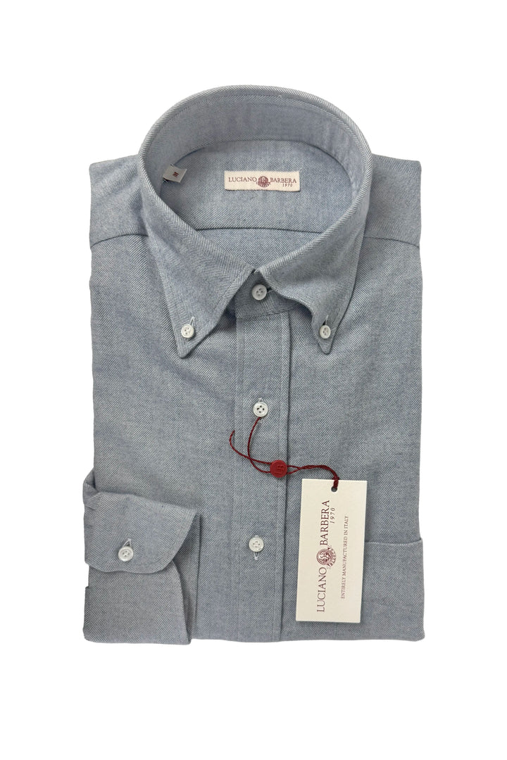 LUCIANO BARBERA BRUSHED TWILL SHIRT